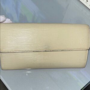 Louis Vuitton Beige Textured Wallet
